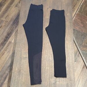 LOGO by Lori Goldstein Set of 2 Black Leggings Size XXS